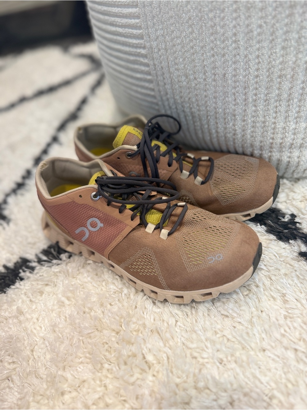 On Cloud X 2 Women’s 9.5 Mocha Sand Brown Yellow Running Sneakers - Picture 8 of 16